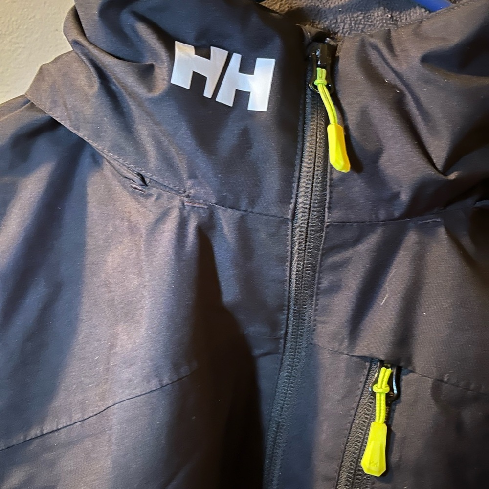 Helly Hansen Black Performance Jacket with Yellow… - image 2